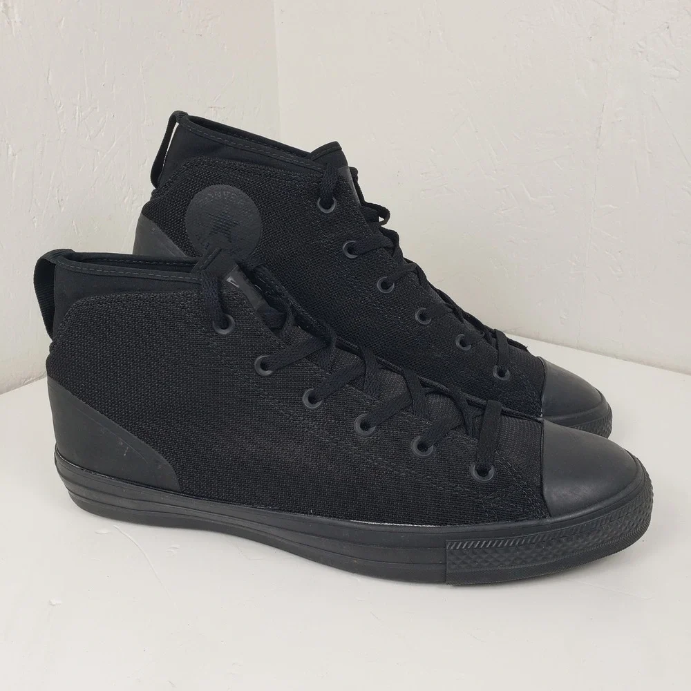 Converse Triple Black Men's 12 Chuck Taylor All Star Syde Street Mid Sneakers - Picture 1 of 10